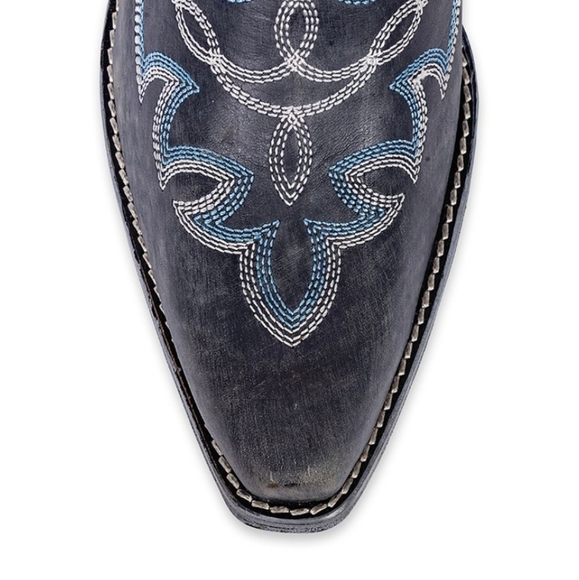 NWT Myra Leather Dusty Blue Boots - Picture 7 of 8